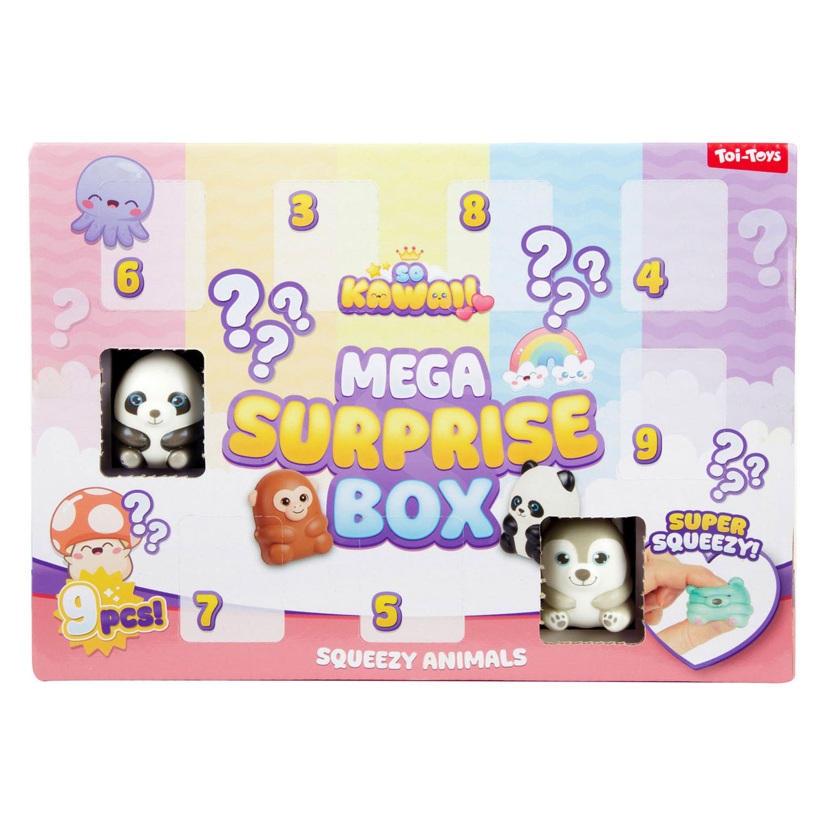 Toi-Toys - Toi-Toys So kawaii verrassingsdoos knijpdieren - 9 delig