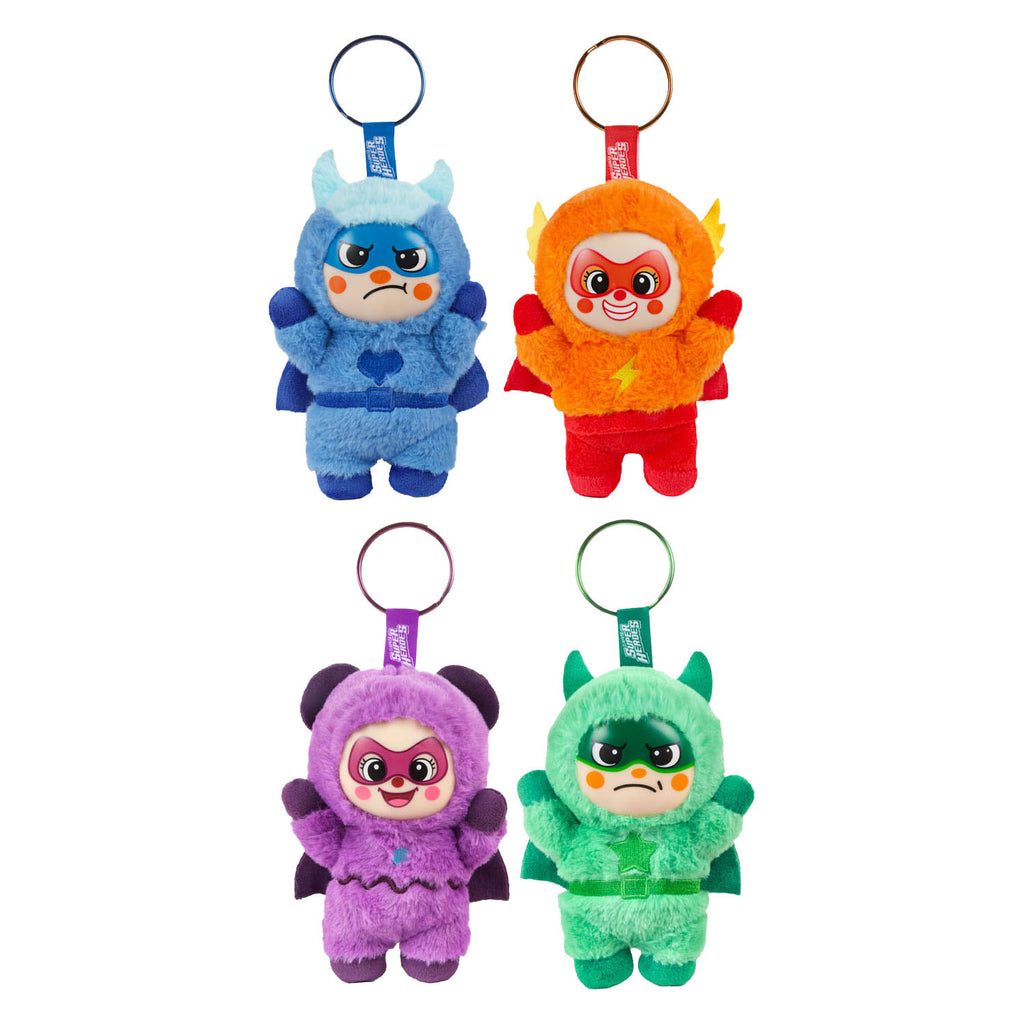 Toi-Toys - Toi-Toys Pluchen figuur sleutelhanger super hero - 16cm