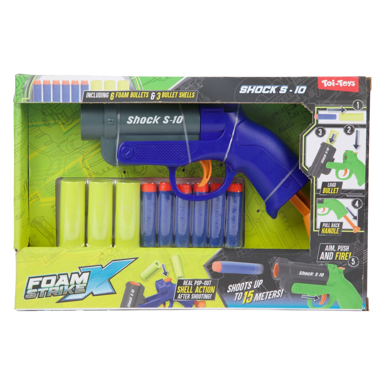 Toi-Toys - Toi-Toys Foam strikex pistool shot s-10 incl. foampijlen