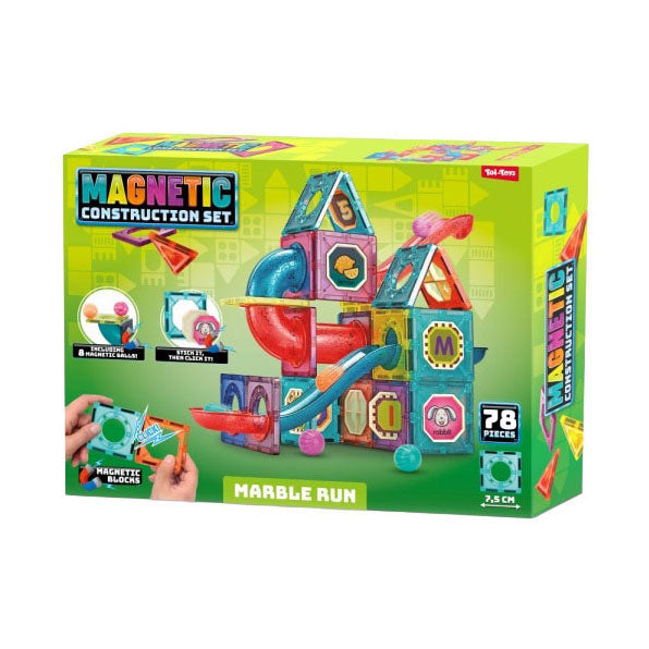 Toi-Toys - Toi-Toys Bouwset magneetpanelen knikkerbaan - 78dlg.