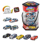 Toi-Toys - Toi-Toys Turbo racers metalen pull back auto's - 9st.