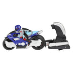 Turbo Racers - Turbo Racers rijder op motor met afschieter