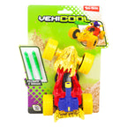 Vehicool frictie raceauto shooting dino