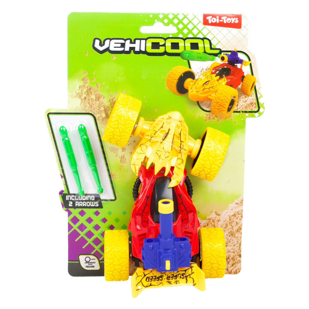 Vehicool frictie raceauto shooting dino