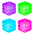Toi-Toys - Toi-Toys Squishdough knijpkubus geometrisch 6 cm
