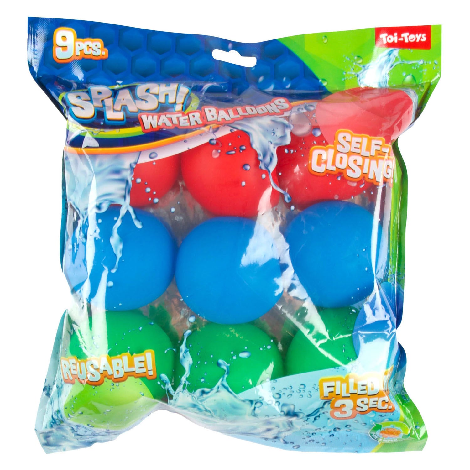 Toi-Toys - Toi-Toys Splash waterballon herbruikbaar en zelfsluitend - 9st