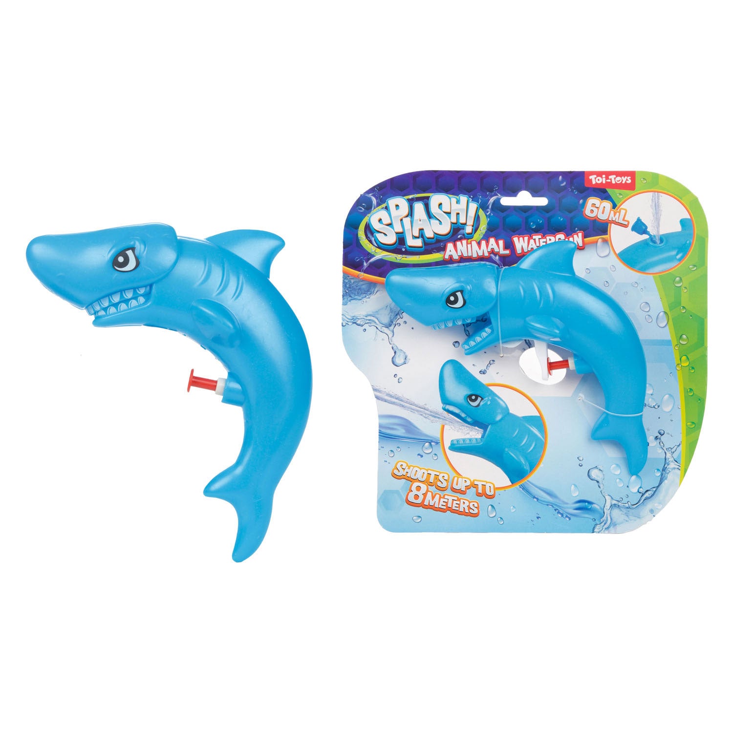 Toi-toys splash waterpistool dier met bewegende bek