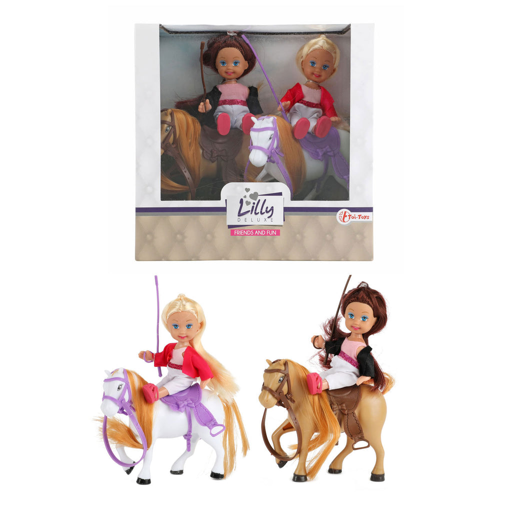 Lauren Lilly Tienerpoppen met Paarden, 12cm