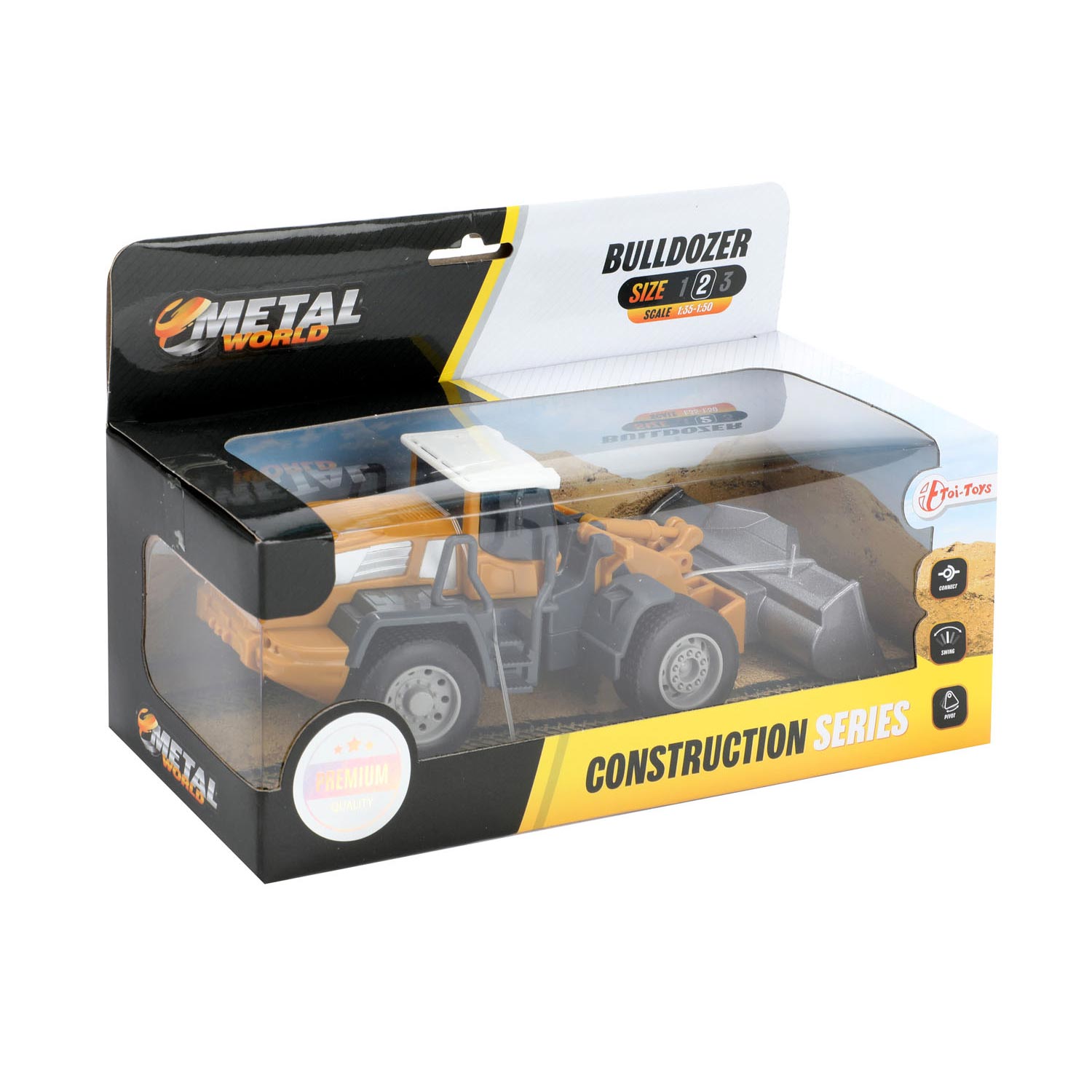 MetalWorld - MetalWorld bouwvoertuig -wiellader 1:55