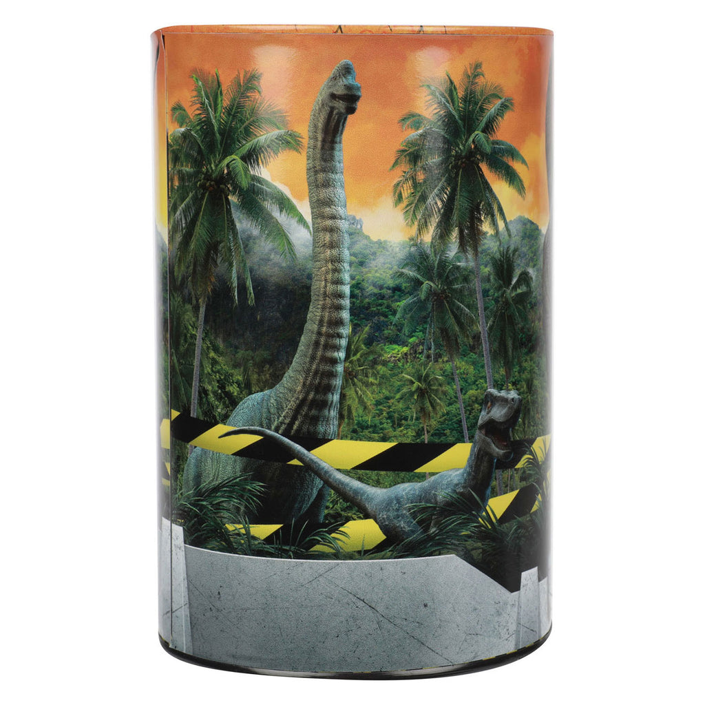 Van der doelen world of dinosaurussen spaarpot van blik