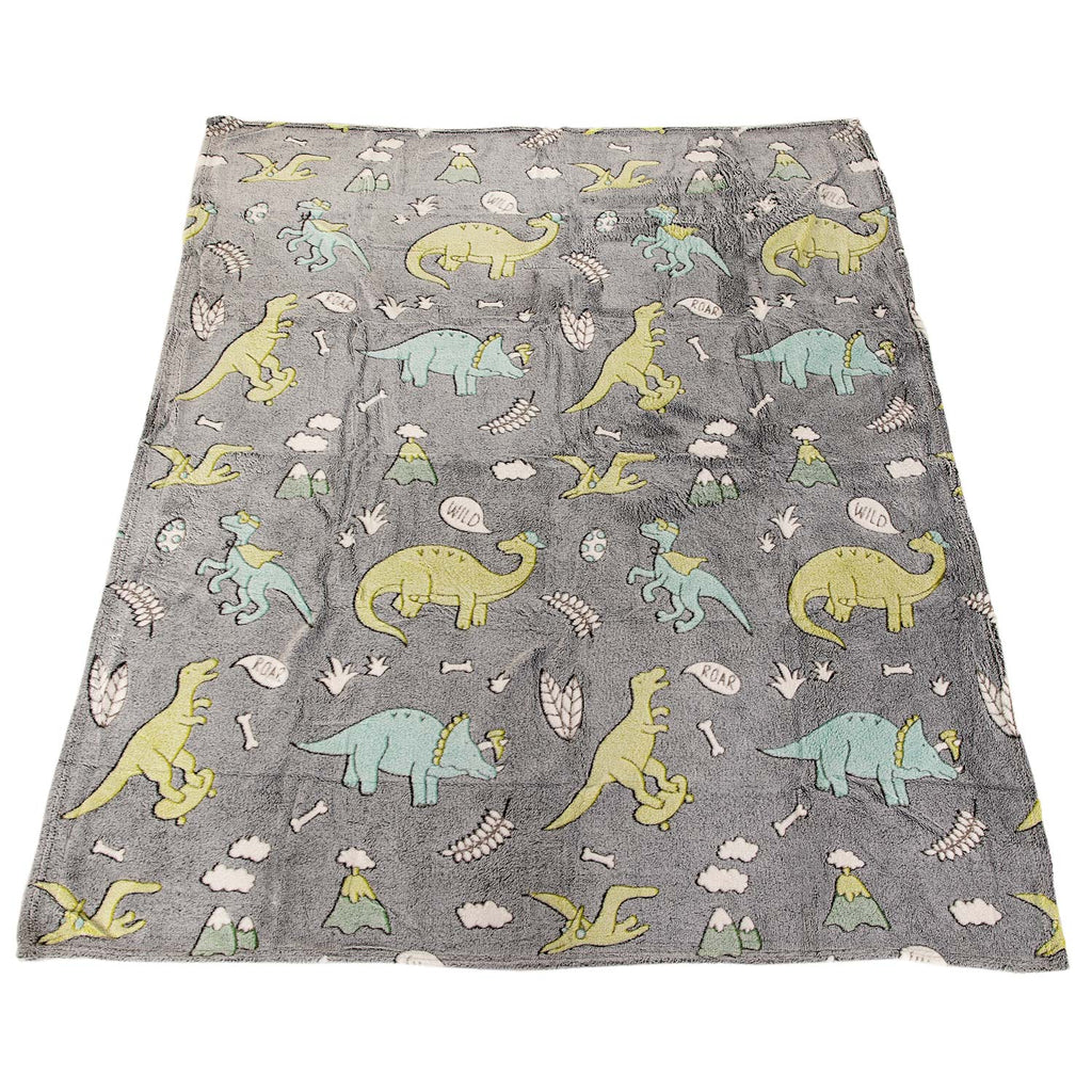 Toi-toys glow in the dark deken dino 130x150 cm