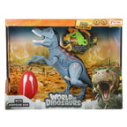 Toi-toys world of dinosaurs speelset dinosaurus met geluid junior geel 2-delig