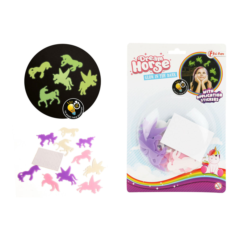 Toi-Toys - Toi-Toys Glow in the dark stickers eenhoorn