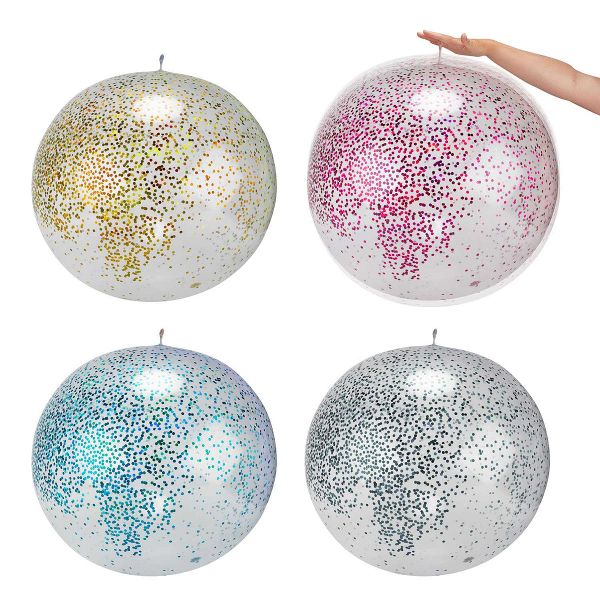 Toi-Toys - Toi-Toys Opblaasbare glitter ballon 60cm