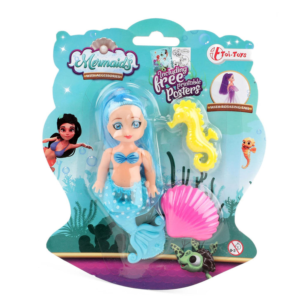 Toi-toys mermaids zeemeerminpop met kammetjes, 12cm