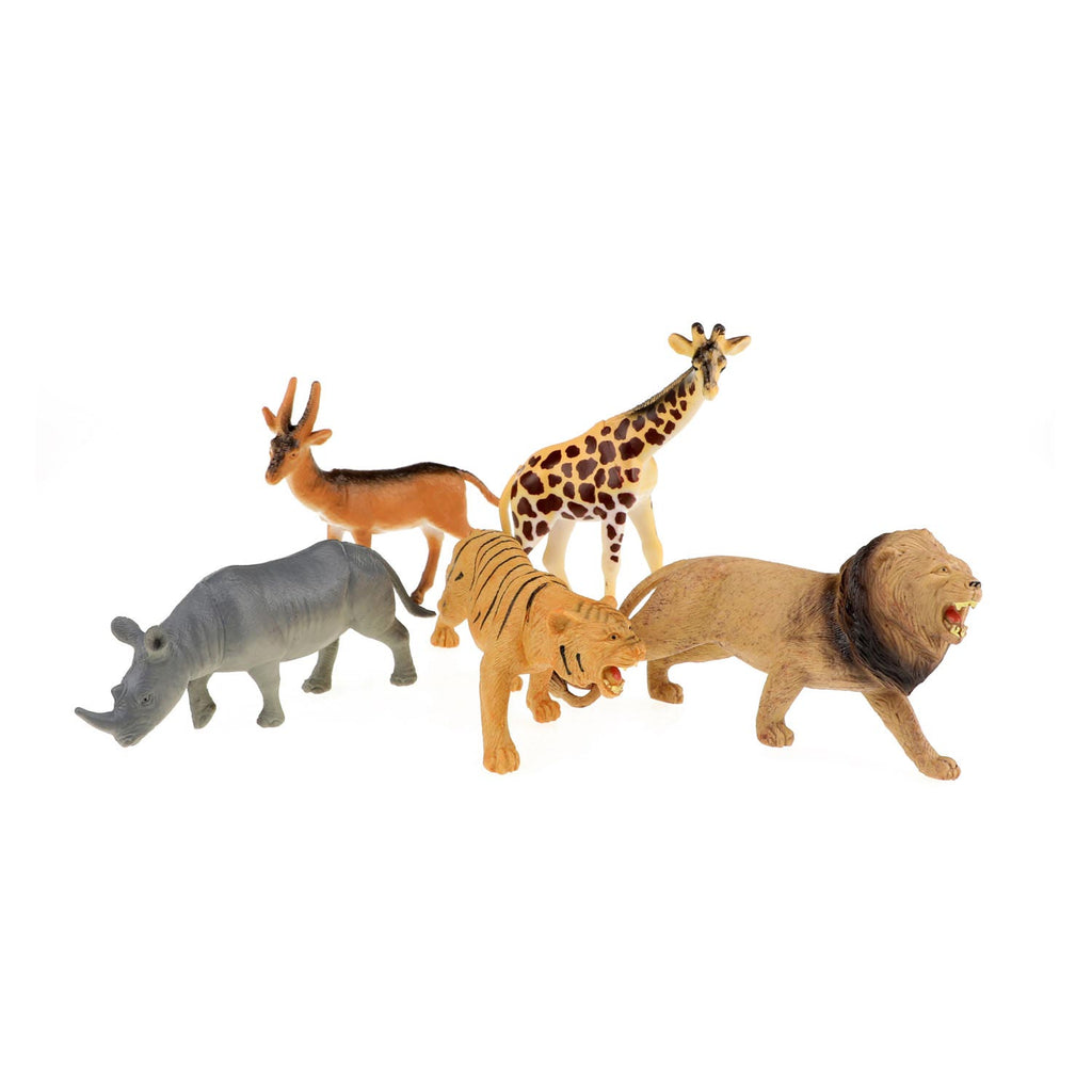 Toi-toys animal world wilde dieren deluxe, 5st.