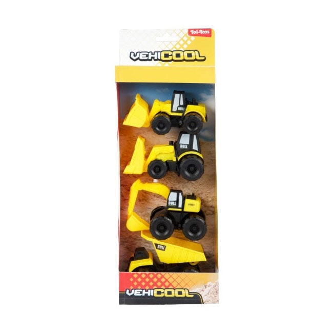 Vehicool - Vehicool bouwvoertuigen set - 4st