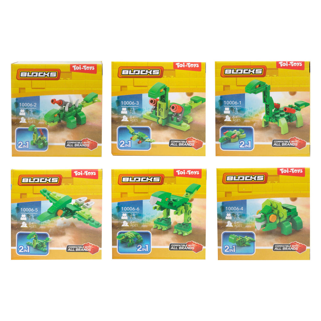 Toi-toys toi toys blocks bouwstenen dino of robot