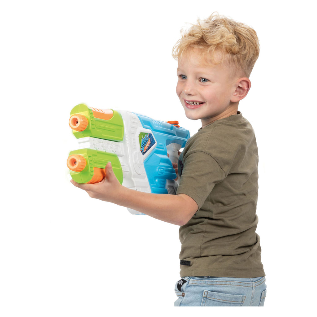 Splash - Splash waterpistool aqua shock x1000 - 1700ml tank - met pomp - 2 waterstralen - waterspeelgoed