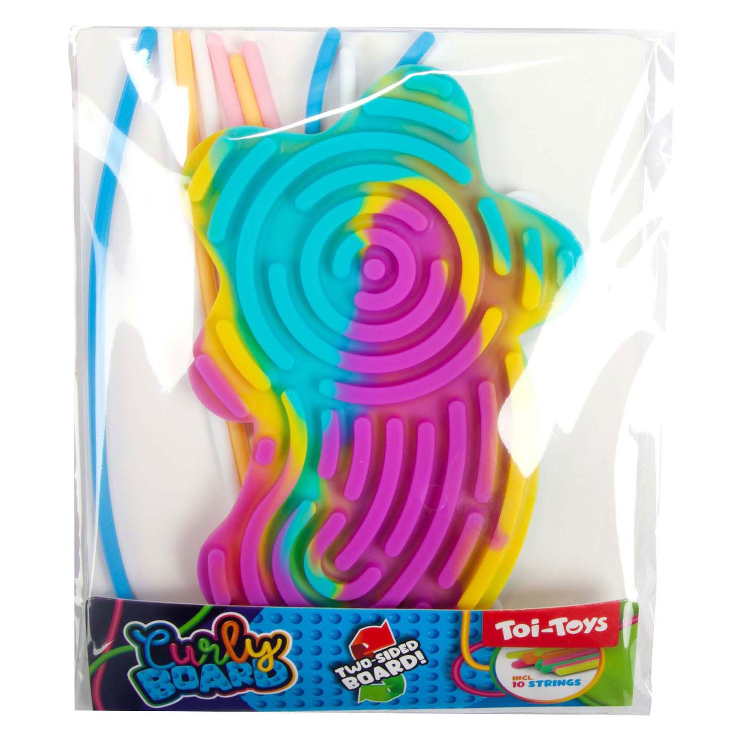 Toi-toys toi toys fun figurenplaat curly board mini met 10 slierten