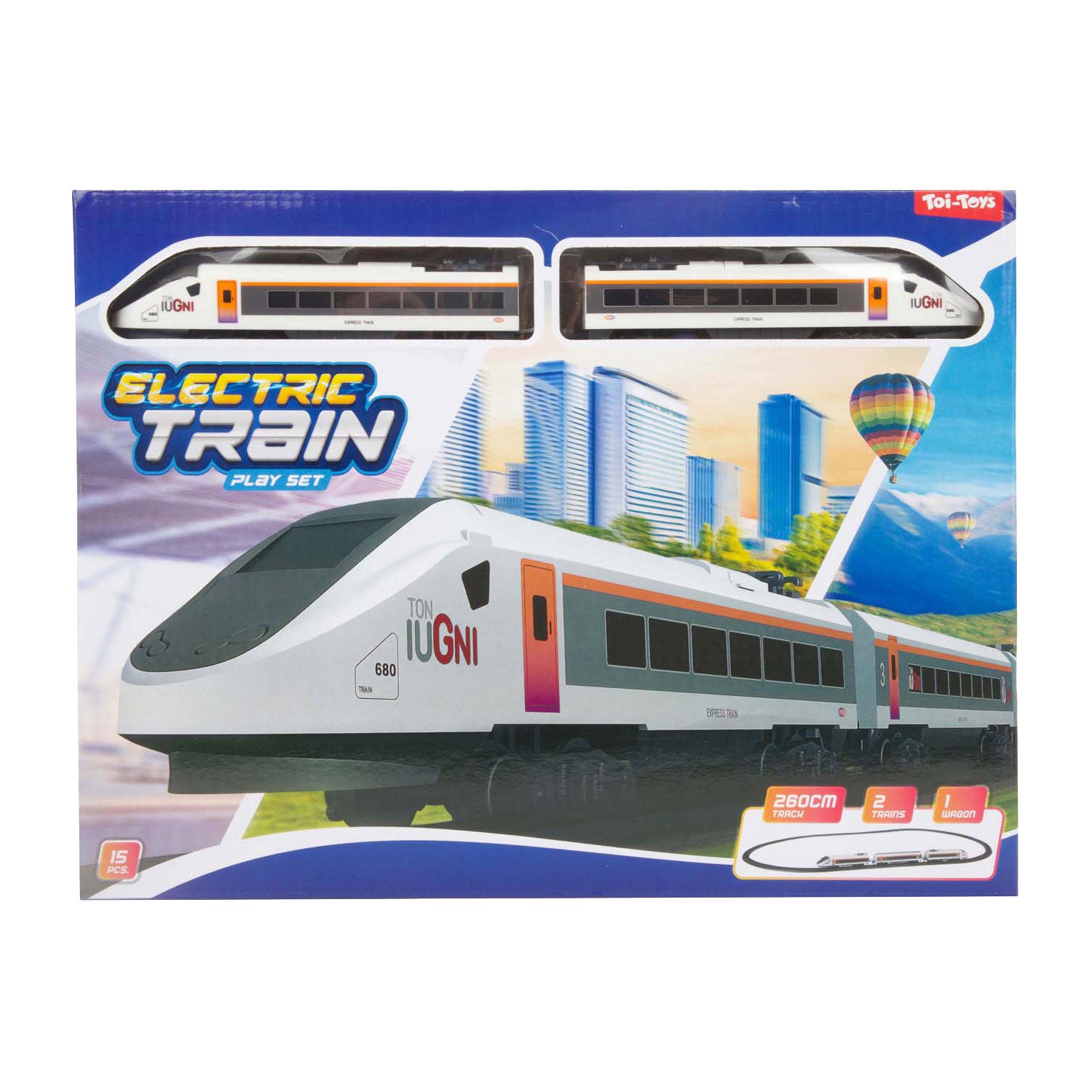 Toi-toys treinset elektrische high speed rails, 15dlg.