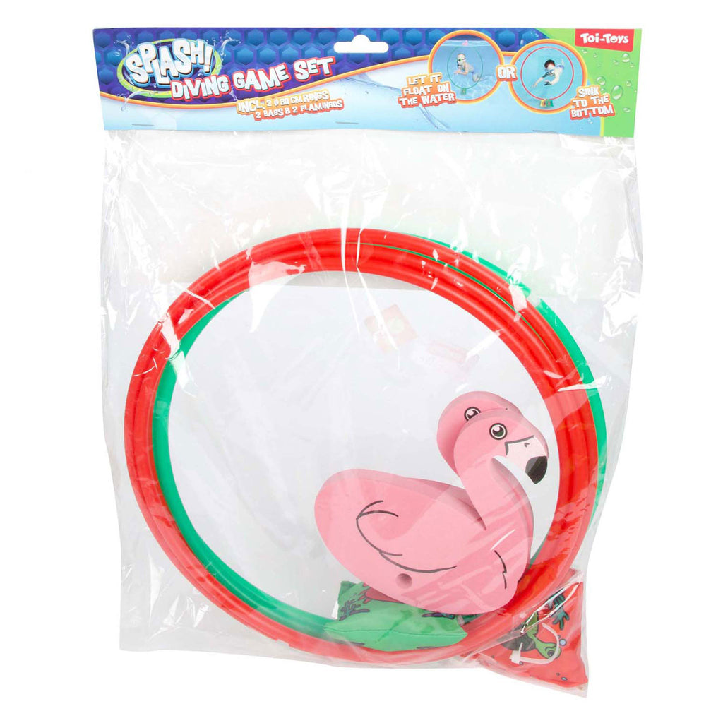 Splash - Splash flamingo duikring 80cm set van 2