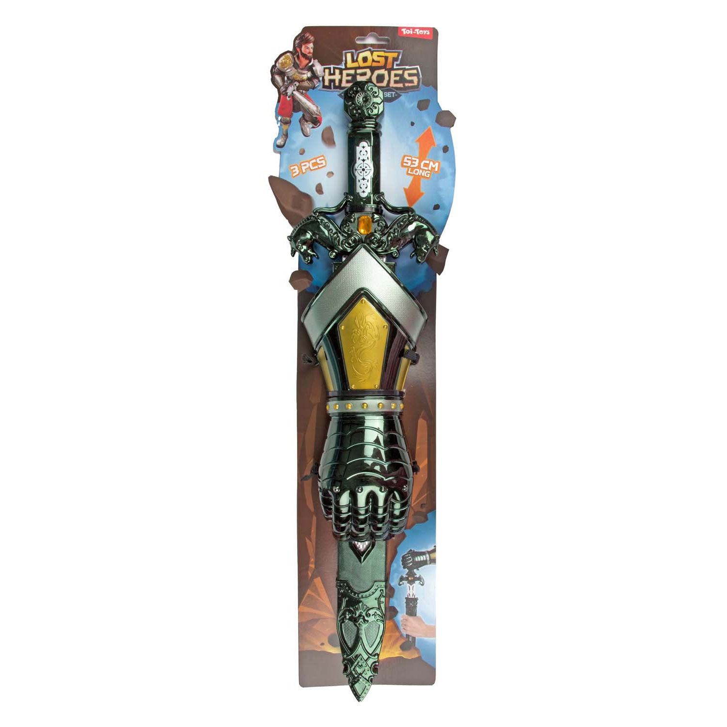 Toi-Toys - Toi-Toys Lost heroes verkleedset ridder met zwaard en hand 53cm