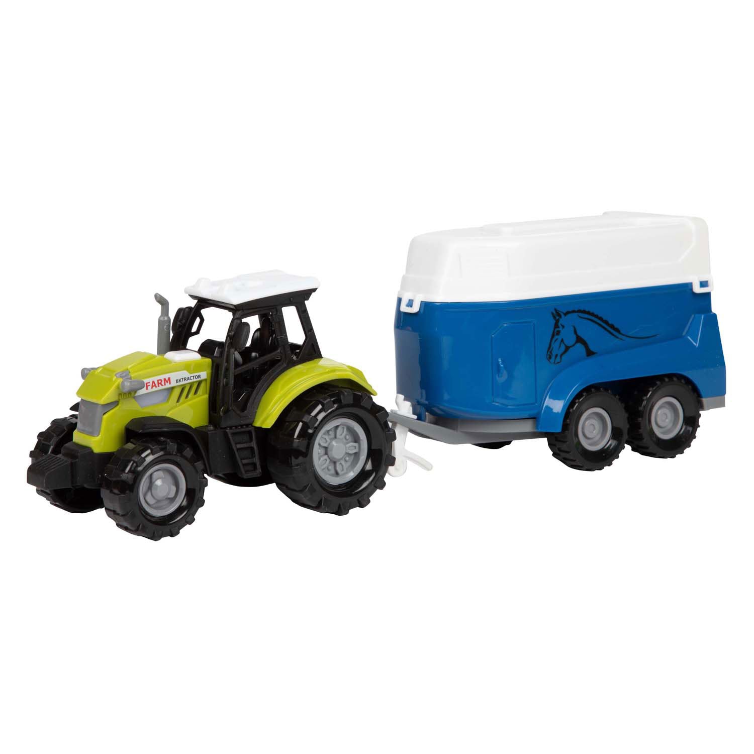 Toi-Toys - Toi-Toys Ackers ville tractor en trailer met licht en geluid 10cm