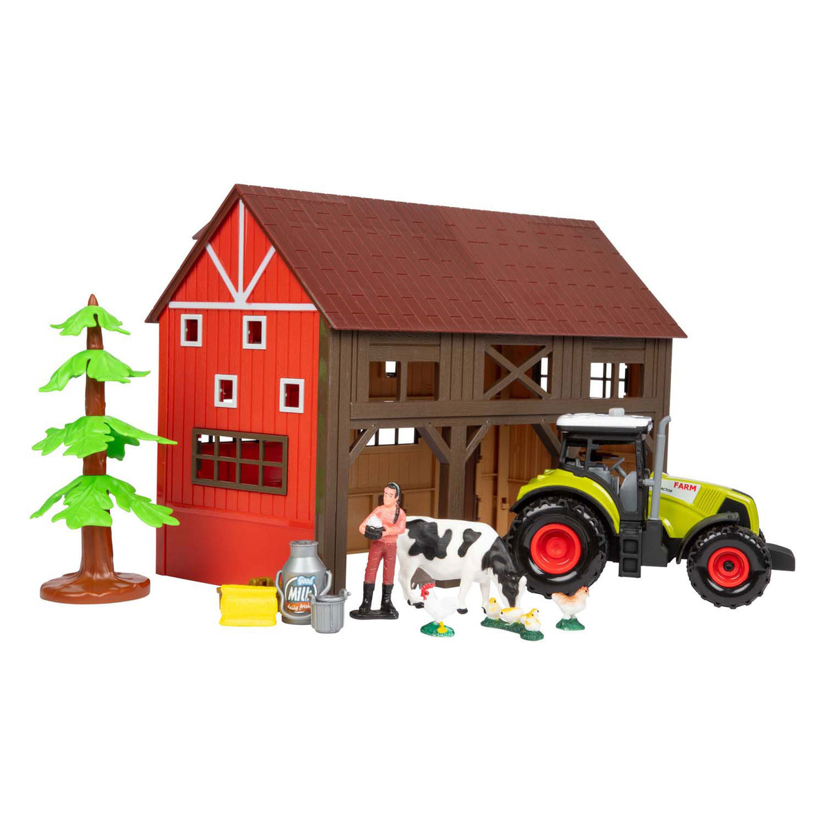 Toi-Toys - Toi-Toys Ackers ville boerderij met tractor licht en geluid speelset 12dlg.