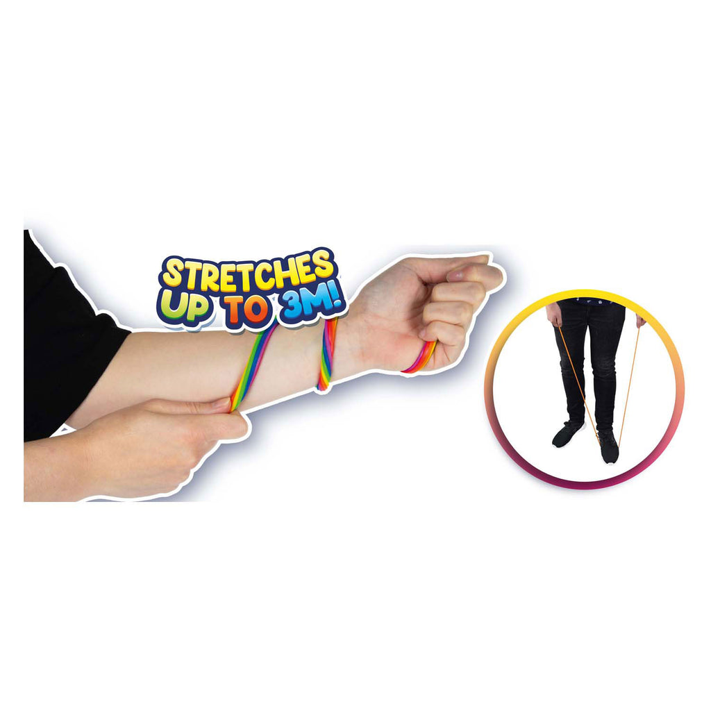 Toi-Toys - Toi-Toys Super rekbaar touw rainbow 2 stuks