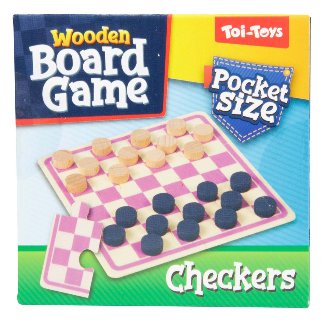 Toi-toys toi toys mini houten bordspel 8cm