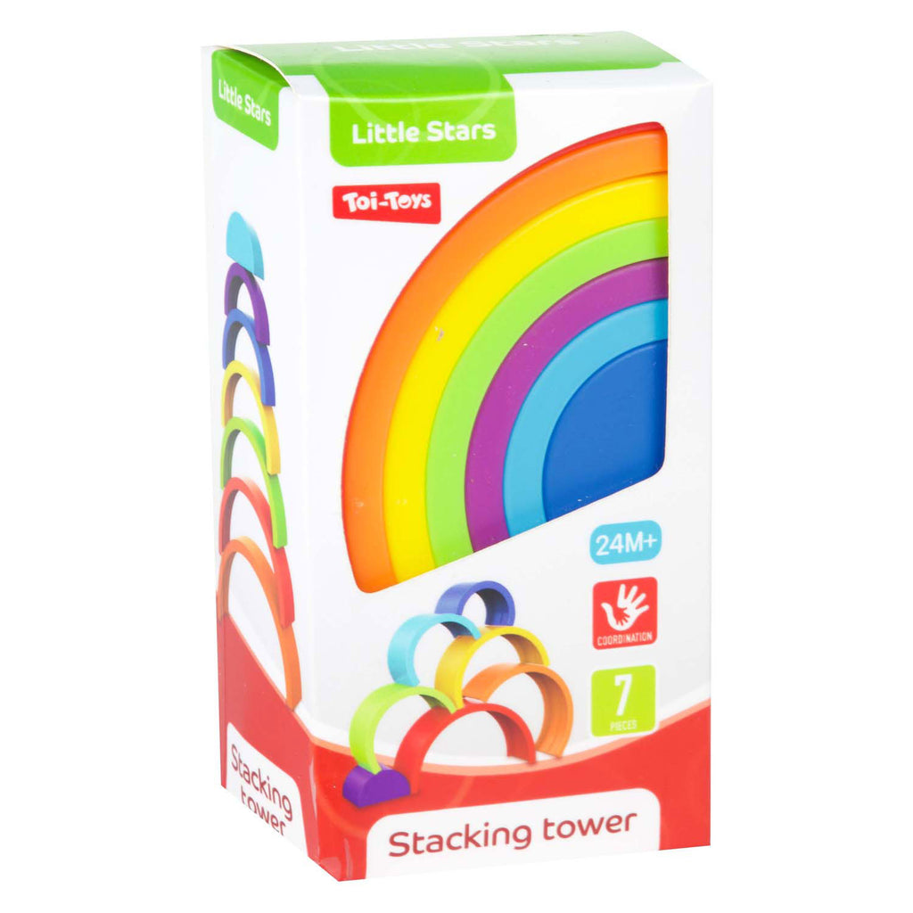 Toi-Toys - Toi-Toys Little stars baby stapeltoren regenboog 7dlg.