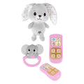 Toi-Toys - Toi-Toys Little stars baby knuffel pluche konijn met ramelaar en telefoon 3dlg.
