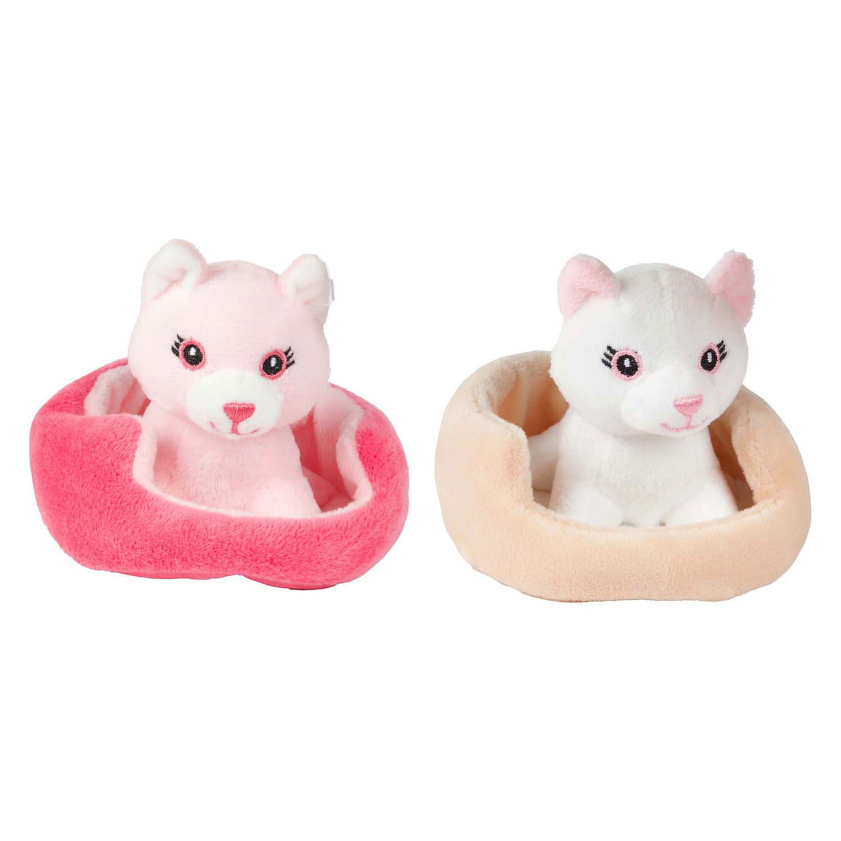 Toi-Toys - Toi-Toys Knuffel pluche kat in mand - 11cm