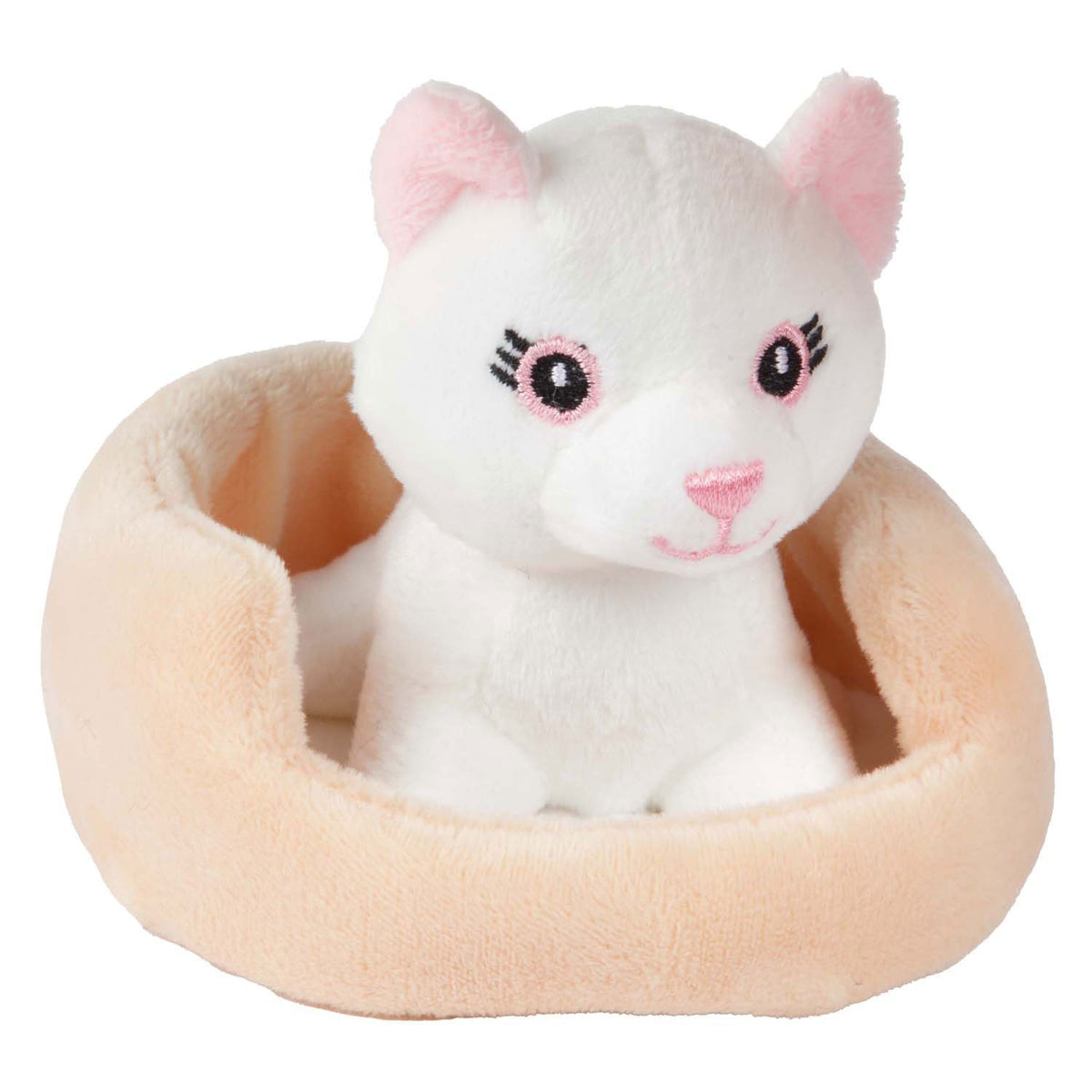 Toi-Toys - Toi-Toys Knuffel pluche kat in mand - 11cm