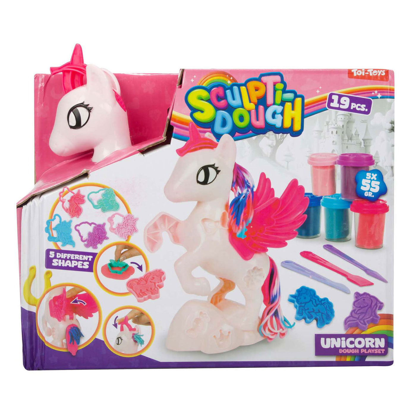 Toi-Toys - Toi-Toys Sculptidough kleiset eenhoorn 5dlg.