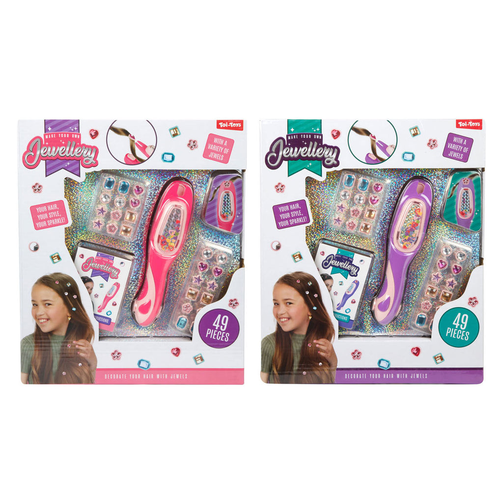 Toi-Toys - Toi-Toys Set haar versieren met juwelen - 49 delig