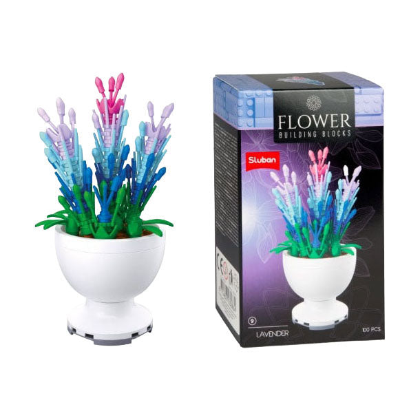 Sluban - bouwstenen bloemen in pot