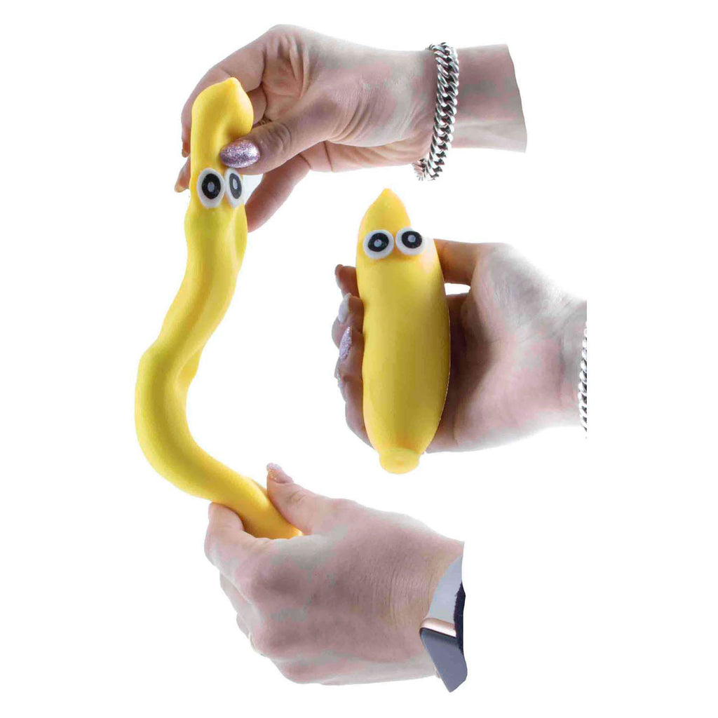 Jono Toys - Jono Toys Squeeze funny bananas anti-stress stretch knijpfiguur 12 stuks