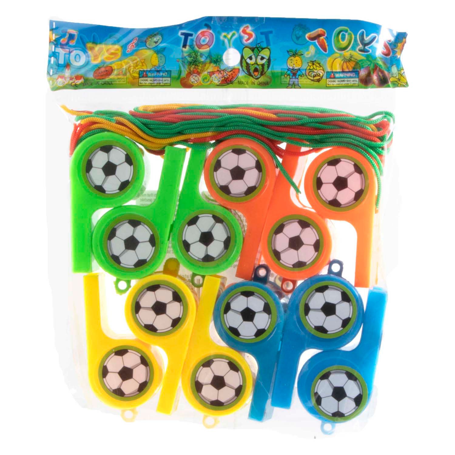 Jono Toys - Jono Toys Voetbalfluitjes 12 stuks