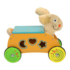 Primi Passi - Primi Passi - houten vormen- en loopwagen konijn
