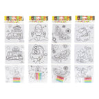Jono Toys - Jono Toys Kleur je eigen puzzeltjes- 3 puzzeltjes + 5 stiften