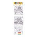 Jono Toys - Jono Toys Kleur je eigen puzzeltjes- 3 puzzeltjes + 5 stiften