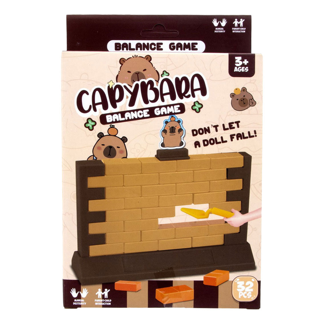Jono Toys - Jono Toys Capibara balansmuur spel