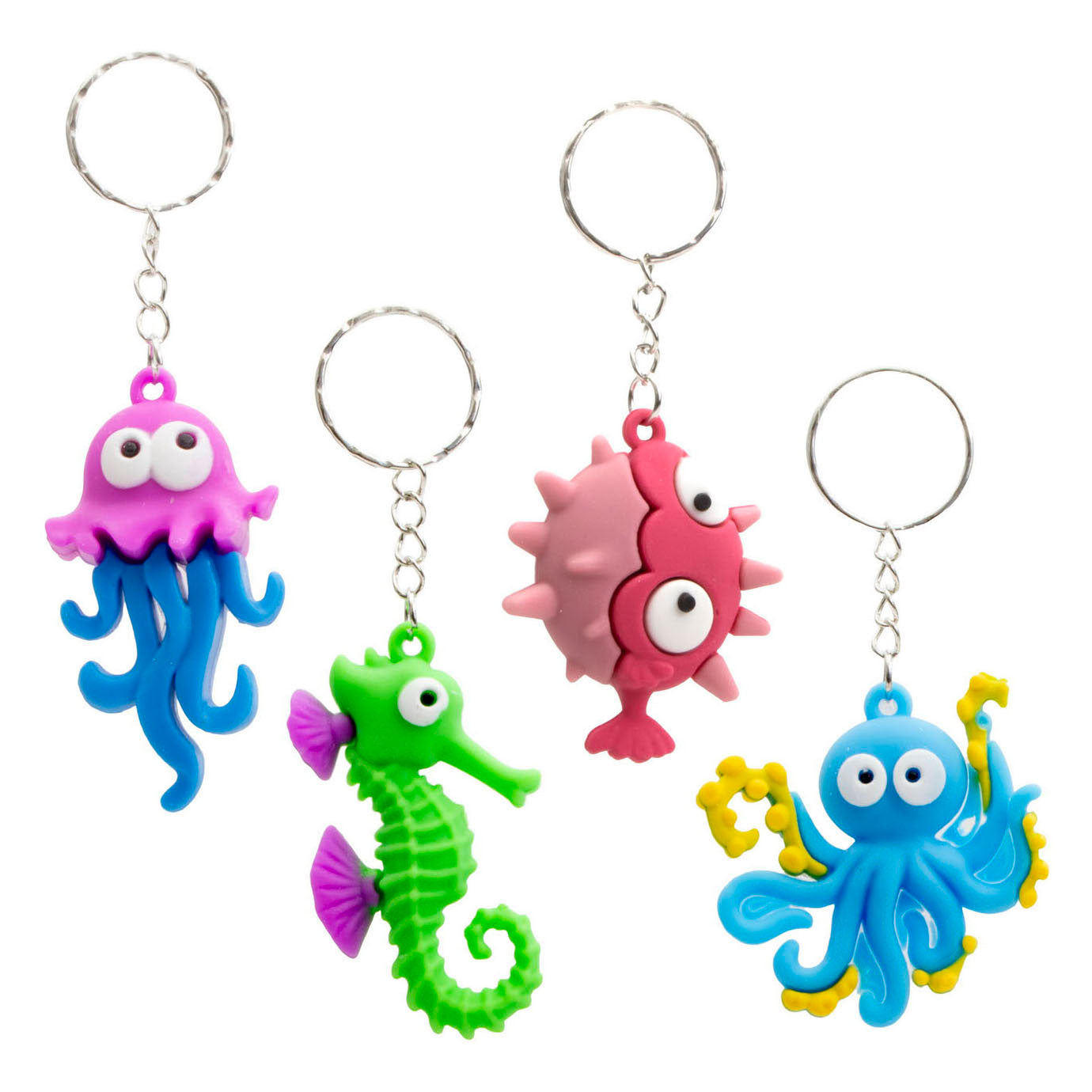 Jono Toys - Jono Toys Sleutelhanger zeedieren - 4-6cm