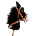 Playwood - wood Houten stokpaard met geluid - zwart