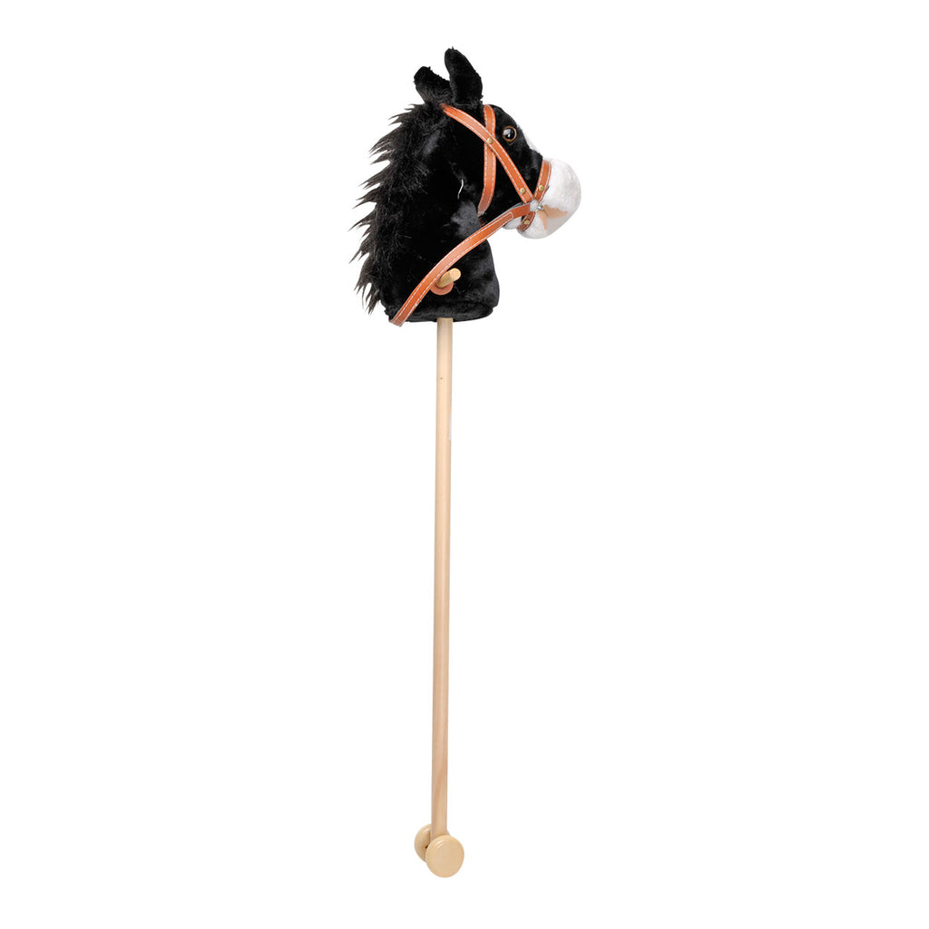 Playwood - wood Houten stokpaard met geluid - zwart