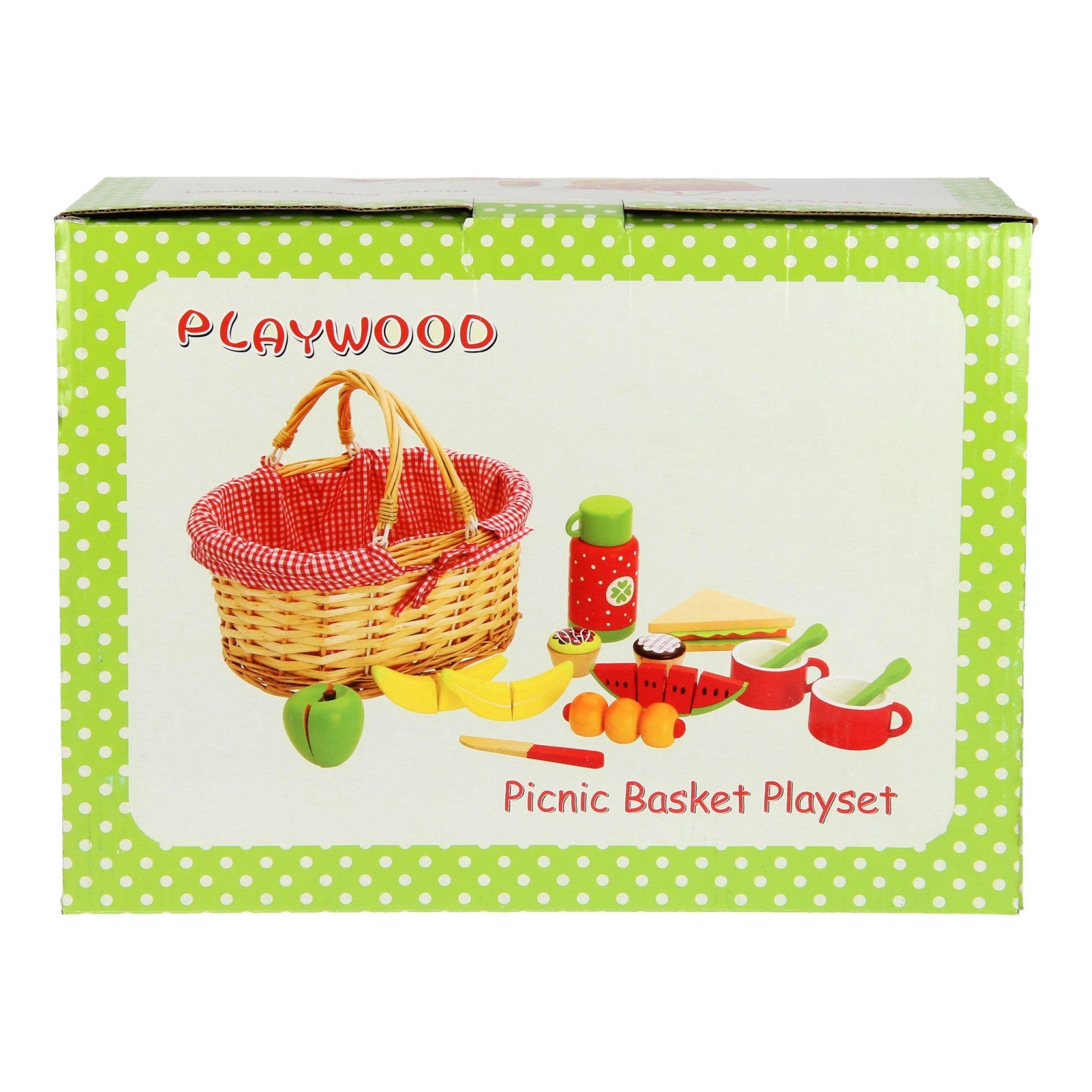 Playwood picknickmand met inhoud