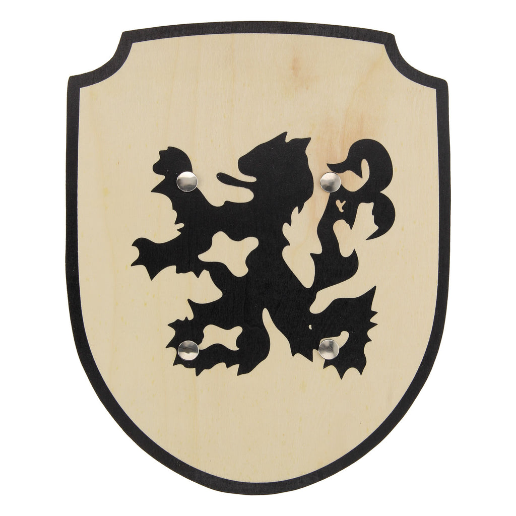 Playwood - wood Houten schild leeuw met stoffen handvat