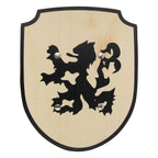 Playwood - wood Houten schild leeuw met stoffen handvat